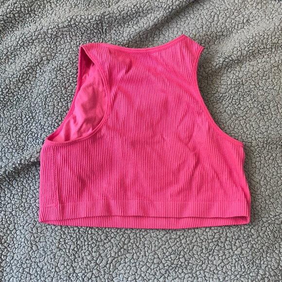 Seamless Racer High Neck Tank in Pink - Picture 4 of 4
